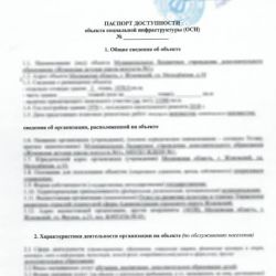 Паспорт доступности