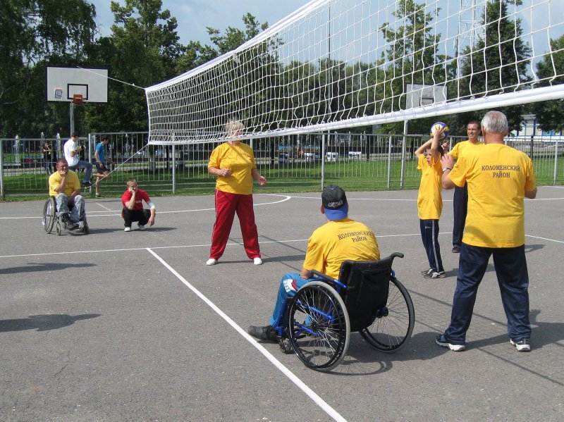 Пионербол для инвалидов